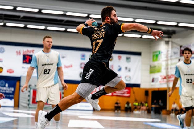 07.08.2026, xdobgx, Handball Heide-Cup 2026, VFL Gummersbach - Provence Aix v.l. Antoine Tissot (PAUC Handball, 17) beim Wurf, in action, throwing Schneverdingen