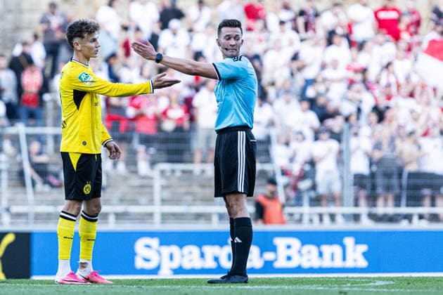 Regionalliga West: Borussia Dortmund II - 1.FC Köln II, 07.08.2026 Jan Peter Weßels (Schiedsrichter), Arne Wessels (Borussia Dortmund U23, 11) Regionalliga West: Borussia Dortmund II - 1.FC Köln II, Rote Erde, Dortmund; 07.08.2026 DFB regulations prohibit any use of photographs as image sequences and or quasi video. Copyright: xBEAUTIFULxSPORTS Buriakovx