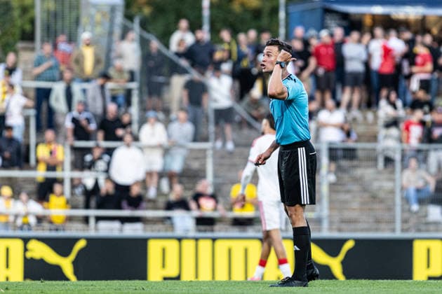 Regionalliga West: Borussia Dortmund II - 1.FC Köln II, 07.08.2026 Jan Peter Weßels (Schiedsrichter) Regionalliga West: Borussia Dortmund II - 1.FC Köln II, Rote Erde, Dortmund; 07.08.2026 DFB regulations prohibit any use of photographs as image sequences and or quasi video. Copyright: xBEAUTIFULxSPORTS Buriakovx