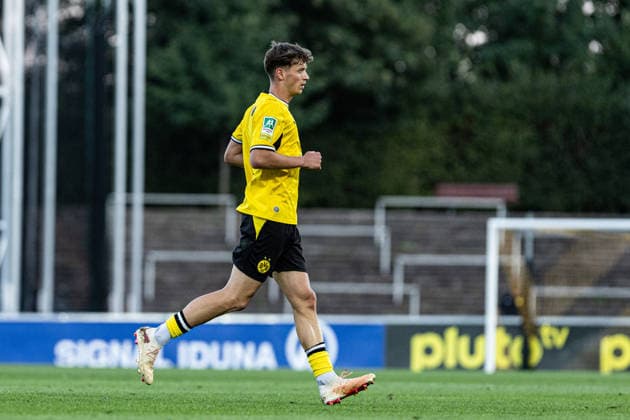 Regionalliga West: Borussia Dortmund II - 1.FC Köln II, 07.08.2026 Finn Fuchs (Borussia Dortmund U23, 3) Regionalliga West: Borussia Dortmund II - 1.FC Köln II, Rote Erde, Dortmund; 07.08.2026 DFB regulations prohibit any use of photographs as image sequences and or quasi video. Copyright: xBEAUTIFULxSPORTS Buriakovx