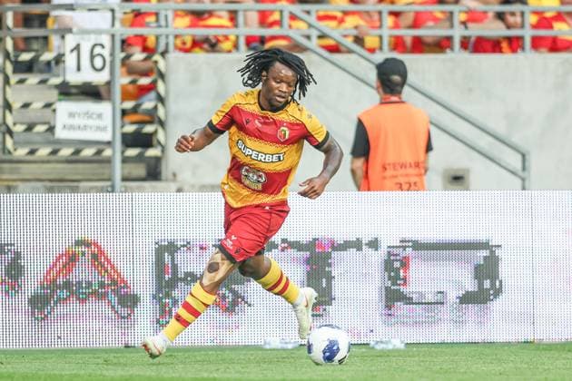UEFA Europa League 2026 2027 match Jagiellonia Bialystok and Rangers FC in Bialystok, Poland - 06 Aug 2026 Jeremy Nosakhare Agbonifo of Jagiellonia Bialystok seen in action during the UEFA Europa League 2026 2027 match between Jagiellonia Bialystok and Rangers FC at Chorten Arena (Bialystok). Final score; Jagiellonia Bialystok 2:1 Rangers FC. UEFA Europa League 2026 2027 match between Jagiellonia Bialystok and Rangers FC Bialystok Poland Copyright: xGrzegorzxWajdax xSOPAxImagesx Grzegorz-Wajda-1441224