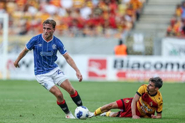 UEFA Europa League 2026 2027 match Jagiellonia Bialystok and Rangers FC in Bialystok, Poland - 06 Aug 2026 Tuur Rommens of Rangers FC (L) seen in action during the UEFA Europa League 2026 2027 match between Jagiellonia Bialystok and Rangers FC at Chorten Arena (Bialystok). Final score; Jagiellonia Bialystok 2:1 Rangers FC. UEFA Europa League 2026 2027 match between Jagiellonia Bialystok and Rangers FC Bialystok Poland Copyright: xGrzegorzxWajdax xSOPAxImagesx Grzegorz-Wajda-1441234