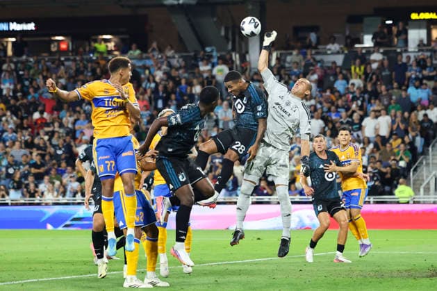 August 7, 2026, St. Paul, Minnesota, United States: Tigres UANL goalkeeper NAHUEL GUZMAN (1) makes a saves outside of the net. Minnesota United hosted Tigres UANL August 7th. The teams faced off at Allianz Field in St. Paul, Minnesota. Tigres UANL was victorious in a penalty shootout. St. Paul United States - ZUMAt166 20260807_zsp_t166_012 Copyright: xMichaelxTurnerx