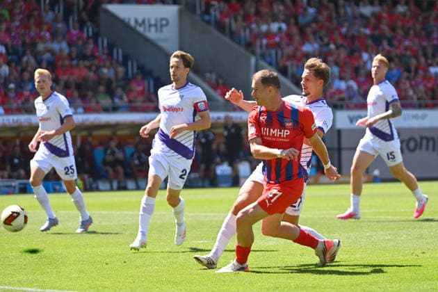 Tor Budu ZIVZIVADZE (Heidenheim) zum 1-0, Aktion,Torschuss. Fussball 2. Bundesliga Saison 2026 2027, 1.Spieltag, Spieltag01 1.FC Heidenheim - VfL Osnabrueck am 08.08.2026 , VOITH ARENA