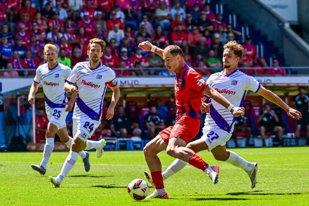 08.08.2026, GER, Fußball, Herren, 2. Bundesliga, 1. FC Heidenheim vs VfL Osnabrück Budu Zivzivadze (Heidenheim, 11), Tor zum 1:0 Heidenheim Voith-Arena Baden-Württemberg Deutschland Copyright: xNordphotox xHafnerx
