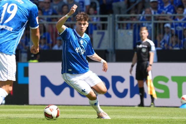 Noah Weißhaupt (SV Darmstadt 98) - 08.08.2026 2. Bundesliga, Saison 26 27: SV Darmstadt 98 vs. Holstein Kiel, Stadion am Boellenfalltor, 1. Spieltag, emonline, emspor,