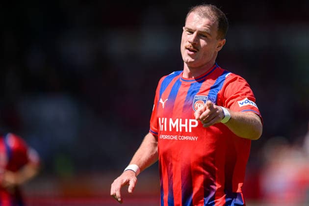 Fußball, 2. Bundesliga, 20260808, 1. FC Heidenheim - VfL Osnabrück. Im Bild aberkanntes, Tor 2:0 Torschütze, Budu ZIVZIVADZE (Heidenheim, 11). Heidenheim Voith-Arena Baden-Württemberg Deutschland Copyright: Passion2Press MarkusxFischerx