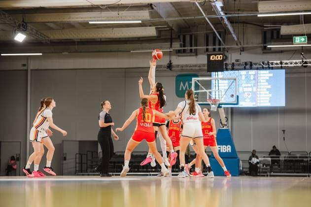 RECORD DATE NOT STATED Am 06.08.2026 trafen die U18-Mannschaft von Deutschland in der Europameisterschaft im Kistamässan in Stockholm auf Montenegro. Die Foto-Galerie zeigt die besten Szenen des Basketballspiels. Heimspiel der deutschen U18-Auswahl. Europameisterschaft u18w, Deutschland vs Montenegro, 06.08.2026, Stockholm, Kistamässan Copyright: xJoelxKruehlerx