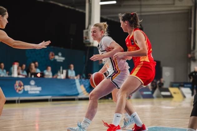 RECORD DATE NOT STATED Am 06.08.2026 trafen die U18-Mannschaft von Deutschland in der Europameisterschaft im Kistamässan in Stockholm auf Montenegro. Die Foto-Galerie zeigt die besten Szenen des Basketballspiels. Heimspiel der deutschen U18-Auswahl. Europameisterschaft u18w, Deutschland vs Montenegro, 06.08.2026, Stockholm, Kistamässan Copyright: xJoelxKruehlerx