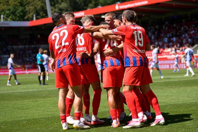 Fußball, 2. Bundesliga, 20260808, 1. FC Heidenheim - VfL Osnabrück. Im Bild Tor 2:1 Torjubel. Heidenheim Voith-Arena Baden-Württemberg Deutschland Copyright: Passion2Press MarkusxFischerx