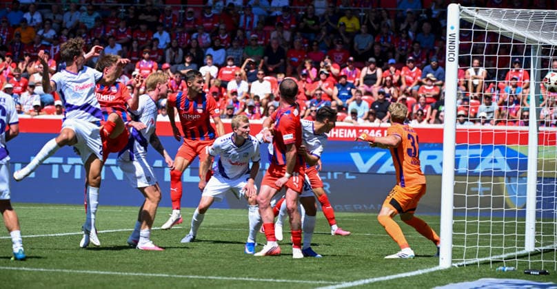 08.08.2026, xemx, Fussball 2.Bundesliga, 1.FC Heidenheim - VfL Osnabrück v.l. Jan Schoeppner (1.FC Heidenheim) Goal scored, erziehlt das Tor zum 3:2 (DFL DFB REGULATIONS PROHIBIT ANY USE OF PHOTOGRAPHS as IMAGE SEQUENCES and or QUASI-VIDEO) Heidenheim