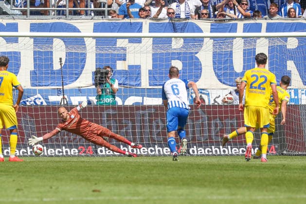08.08.2026, xgox, Fussball - 2.Bundesliga 1.FC Magdeburg - Eintracht Braunschweig emspor, v.l. Tor per Elfmeter durch Mehmet Can Aydin (Braunschweig, 8) (DFL DFB REGULATIONS PROHIBIT ANY USE OF PHOTOGRAPHS as IMAGE SEQUENCES and or QUASI-VIDEO) Magdeburg