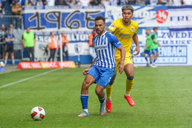 08.08.2026, xgox, Fussball - 2.Bundesliga 1.FC Magdeburg - Eintracht Braunschweig emspor, v.l. Herbert Bockhorn (Magdeburg, 7), Yann Sturm (Braunschweig, 7) Zweikampf, Duell, Kampf, tackle (DFL DFB REGULATIONS PROHIBIT ANY USE OF PHOTOGRAPHS as IMAGE SEQUENCES and or QUASI-VIDEO) Magdeburg