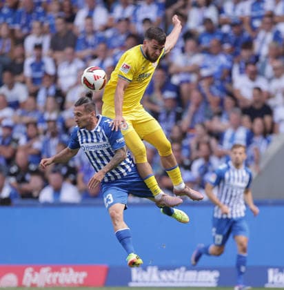 Mehmet Aydin (Eintracht Braunschweig), Baris Atik (1.FC Magdeburg) Fussball, Herren, Saison 2026 2027 2.BL, Avnet Arena, 1.Spieltag, 1.FC Magdeburg gegen Eintracht Braunschweig DFL REGULATIONS PROHIBIT ANY USE OF PHOTOGRAPHS AS IMAGE SEQUENCES AND OR QUASI-VIDEO.