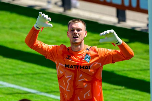 08.08.2026, GER, Freundschaftsspiel SV Werder Bremen vs Paderborn Fussball, Saison 2026 2027), 1.FBL Torwart Karl Hein (Werder Bremen 01) Oythe Stadion am Oyther Berg Niedersachsen Deutschland Copyright: xnordphotoxGmbHx xKFOTOx