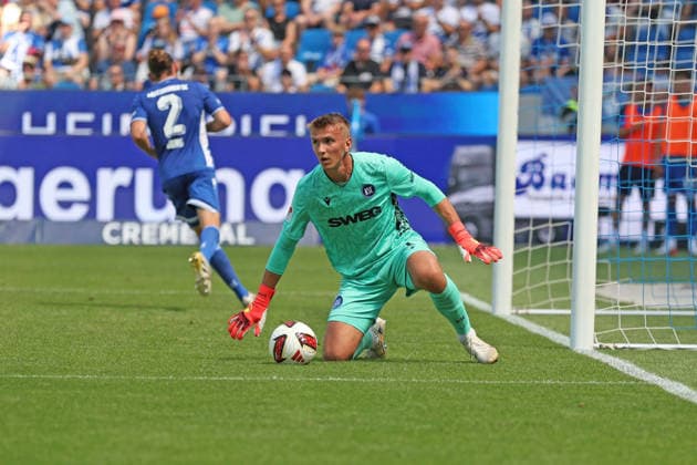 Christian Bernat Hans (Karlsruher SC , 1) GER, SC Karlsruhe - DSC Arminia Bielefeld Fussball 1.Spieltag Spielzeit 2026 2027 2.Bundesliga 08.08.2026 (DFL DFB REGULATIONS PROHIBIT ANY USE OF PHOTOGRAPHS as IMAGE SEQUENCES and or QUASI-VIDEO). GER SC Karlsruhe - DSC Arminia Bielefeld Fussball 1.Spieltag Spielzeit 2026 2027 08.08.2026 Copyright: xEibner-Pressefoto JoergxHirschx EP_JHH
