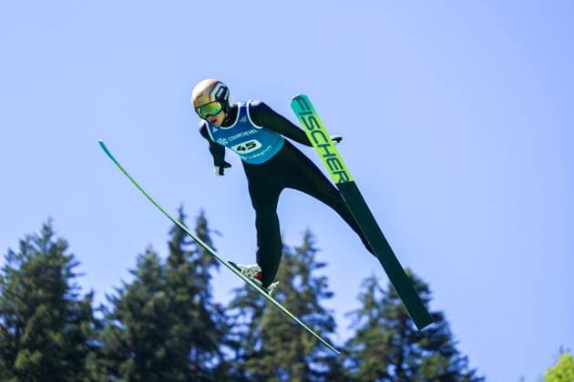 SAUT A SKI COUPE MONDE COURCHEVEL PHOTOPQR LE DAUPHINE Tom PHAM VAN SUU ; Courchevel ; 08 08 2026 ; A Courchevel (Savoie), le 8 août 2026. Coupe du monde de saut à ski. Sur notre photo : Jules Chervet. Photo : Tom Pham Van Suu Le Dauphiné Libéré Courchevel (Savoie), August 8, 2026. Ski jumping, Skispringen, Ski, nordisch World Cup. Courchevel Savoie Rhône-Alpes France  Copyright: xPHOTOPQR LExDAUPHINE MAXPPPxTomxPHAMxVANxSUUx 20260808JDL4736 20260808JDL4736