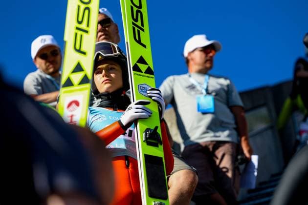 SAUT A SKI COUPE MONDE COURCHEVEL PHOTOPQR LE DAUPHINE Tom PHAM VAN SUU ; Courchevel ; 08 08 2026 ; A Courchevel (Savoie), le 8 août 2026. Coupe du monde de saut à ski. Sur notre photo : Joséphine Pagnier.. Photo : Tom Pham Van Suu Le Dauphiné Libéré Courchevel (Savoie), August 8, 2026. Ski jumping, Skispringen, Ski, nordisch World Cup. Courchevel Savoie Rhône-Alpes France  Copyright: xPHOTOPQR LExDAUPHINE MAXPPPxTomxPHAMxVANxSUUx 20260808JDL4740 20260808JDL4740