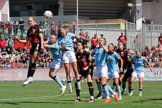 08.08.2026, xgrfx, Fussball Testspiel Frauen, Bayer Leverkusen - Feyenoord Rotterdam v.l. Tor, Cornelia Kramer zum 3:0 (Bayer Leverkusen) (DFL DFB REGULATIONS PROHIBIT ANY USE OF PHOTOGRAPHS as IMAGE SEQUENCES and or QUASI-VIDEO) Leverkusen