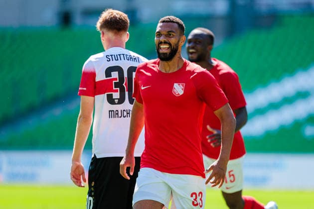Jesse Tugbenyo (TSV Havelse 1912, 33) jubelt ueber seinen Treffer zum 2:1 GER, TSV Havelse 1912 vs. VfB Stuttgart II, Fussball, 3. Liga, 1. Spieltag, Spielzeit 2026 2027, 08.08.2026 DFL Regulations prohibit any use of photographers as image sequences and or quasi-video. GER, TSV Havelse 1912 vs. VfB Stuttgart II, Fussball, 3. Liga, 1. Spieltag, Spielzeit 2026 2027, 08.08.2026 Hannover Copyright: xEibner-Pressefoto JanxRollingerx EP_JSK