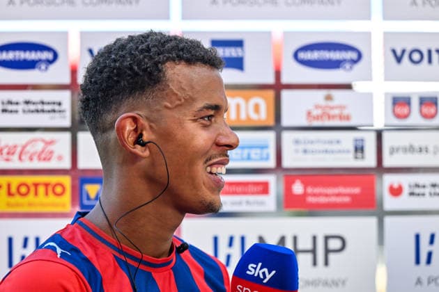 08.08.2026, GER, Fußball, Herren, 2. Bundesliga, 1. FC Heidenheim vs VfL Osnabrück Marcel Costly (Heidenheim, 24), Interview mit Sky nach Spielende Heidenheim Voith-Arena Baden-Württemberg Deutschland Copyright: xNordphotox xHafnerx