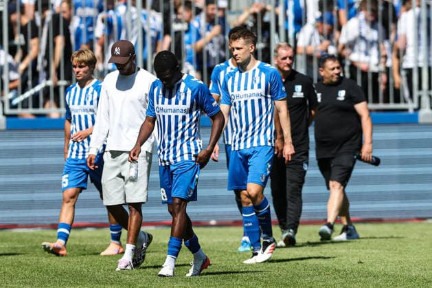 Pierre Nadjombe (1. FC Magdeburg,28) und Paul Jaeckel (1. FC Magdeburg,6) - 2. Fußball Bundesliga Saison 2026-2027 1. FC Magdeburg vs Eintracht Braunschweig in der Avnet Arena in Magdeburg - Aktion,Fußball,Mann,Männer,Deutschland,08.08.2026