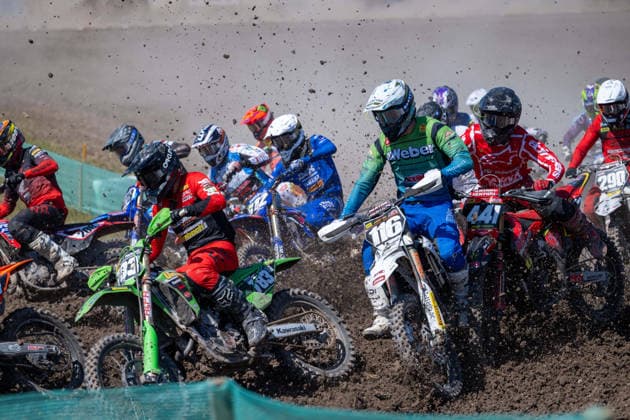 Leo Paukovic ( 783,GER), Ben-Lukas Bremser ( 116, GER) und Jakob Madsen ( 441, DEN). xettx, Deutschland, Gaildorf, 08.08.2026, Int. 61. Gaildorfer ADAC Motocross, 2026, Motocross, MX Masters, Last Chance Rennen, Auf der Wacht