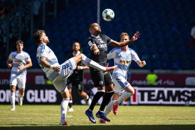 3.Liga MSV Duisburg - SV Meppen ** NUR FÜR REDAKTIONELLE ZWECKE ** EDITORIAL USE ONLY **<p>Fußball 3.Liga MSV Duisburg - SV Meppen am 08.08.26 in der Schauinsland-Reisen Arena in Duisburg Erik Zenga ( Meppen ) Duisburg Copyright: JakobxKlos