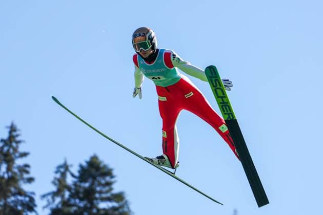 SAUT A SKI COUPE MONDE COURCHEVEL PHOTOPQR LE DAUPHINE Tom PHAM VAN SUU ; Courchevel ; 08 08 2026 ; A Courchevel (Savoie), le 8 août 2026. Coupe du monde de saut à ski. Sur notre photo :Joséphine Pagnier . Photo : Tom Pham Van Suu Le Dauphiné Libéré Ski jumping, Skispringen, Ski, nordisch World Cup in Courchevel on August 8, 2026 Courchevel Savoie Rhône-Alpes France  Copyright: xPHOTOPQR LExDAUPHINE MAXPPPxTomxPHAMxVANxSUUx 20260808JDL5083 20260808JDL5083
