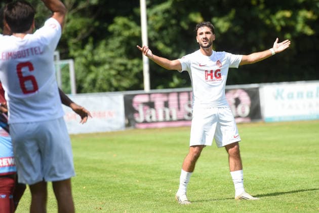 Fußball I Herren I Saison 2026-2027 I Regionalliga Nord I 2. Spieltag I SC Weiche Flensburg 08 - Eimsbütteler TV I 08.08.2026 Oguzhan Gücyeter (21, Eimsbütteler TV) Copyright: xLobeca JanxKirschnerx