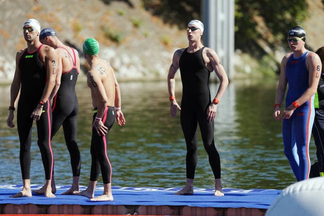 Open Water, 4 x 1500m Mixed Team,Gregorio PALTRINIERI from Italy at the European Aquatics Championships Paris 2026, Paris, August 08, 2026 .  Copyright: xGianxMattiaxD Alberto LaPressex