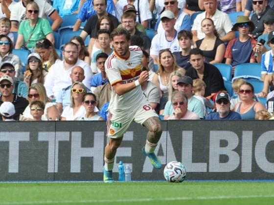 SOCCER - Friendly Match - Brighton and Hove Albion vs. Roma Photo by IPA ABACAPRESS.COM87327592 - August 8, 2026: Brighton vs. AS Roma (Friendly). Sports; Soccer; Pictured: Cherubini (Photo by Gino Mancini) Brighton  Copyright: xIPAxSport ABACAx