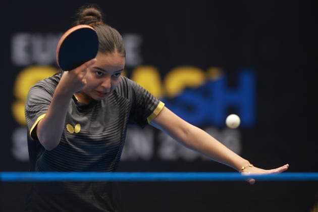 2026 WTT Europe Smash - Sweden - Qualifications Day 1 Mariam Alhodaby of Egypt plays against Sofia Xuan Zhang of Spain during the Women s Singles Qualifying Round 1 at the 2026 Europe Smash in Malmo, Sweden. Malmo Sweden  Copyright: xRemyxGrosx originalFilename:gros-europesm260808_npAdR