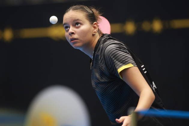 2026 WTT Europe Smash - Sweden - Qualifications Day 1 Mariam Alhodaby of Egypt plays against Sofia Xuan Zhang of Spain during the Women s Singles Qualifying Round 1 at the 2026 Europe Smash in Malmo, Sweden. Malmo Sweden  Copyright: xRemyxGrosx originalFilename:gros-europesm260808_npQK0