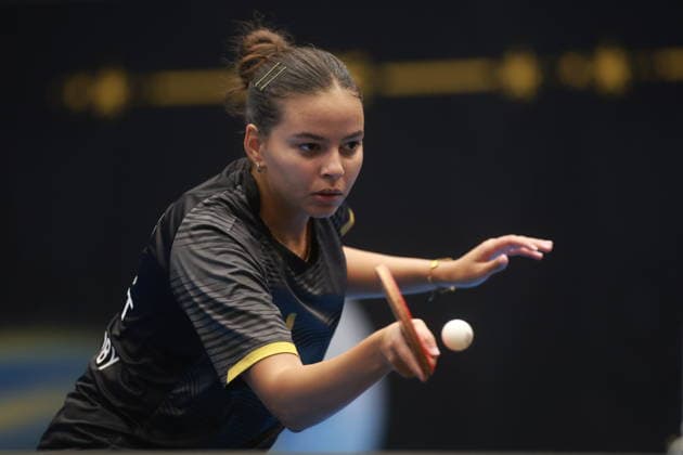 2026 WTT Europe Smash - Sweden - Qualifications Day 1 Mariam Alhodaby of Egypt plays against Sofia Xuan Zhang of Spain during the Women s Singles Qualifying Round 1 at the 2026 Europe Smash in Malmo, Sweden. Malmo Sweden  Copyright: xRemyxGrosx originalFilename:gros-europesm260808_npYp3