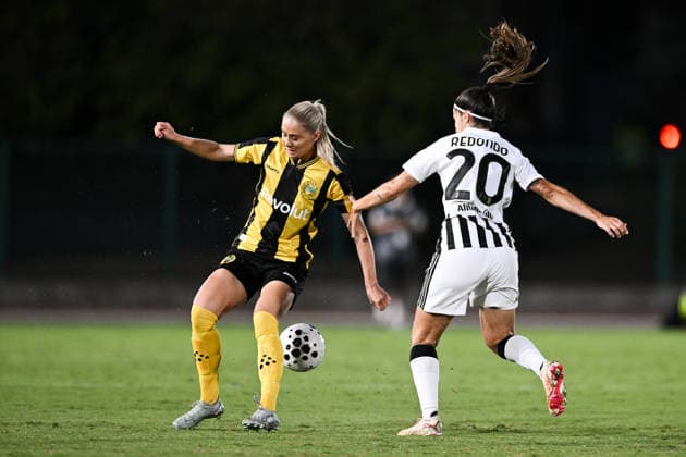 260808 Alice Carlsson of Hammarby during the Women s Champions League qualifying match between Juventus and Hammarby on August 8, 2026 in Turin. Photo: Daniele Buffa BILDBYRAN COP 18 XY0123 fotboll football soccer fotball uefa womens champions league juventus hammarby dam bbeng Copyright: DANIELExBUFFA BB260808BB471