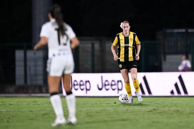 260808 Emilie Bragstad of Hammarby during the Women s Champions League qualifying match between Juventus and Hammarby on August 8, 2026 in Turin. Photo: Daniele Buffa BILDBYRAN COP 18 XY0123 fotboll football soccer fotball uefa womens champions league juventus hammarby dam bbeng Copyright: DANIELExBUFFA BB260808BB494