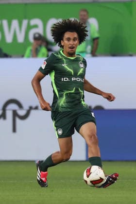 08.08.2026, xgox, Fussball, 2. Bundesliga, VfL Wolfsburg - 1. FC Kaiserslautern v.l. Mathys Angely (Wolfsburg, 22) Freisteller, Einzelbild, Ganzkoerper, single frame (DFL DFB REGULATIONS PROHIBIT ANY USE OF PHOTOGRAPHS as IMAGE SEQUENCES and or QUASI-VIDEO) Wolfsburg
