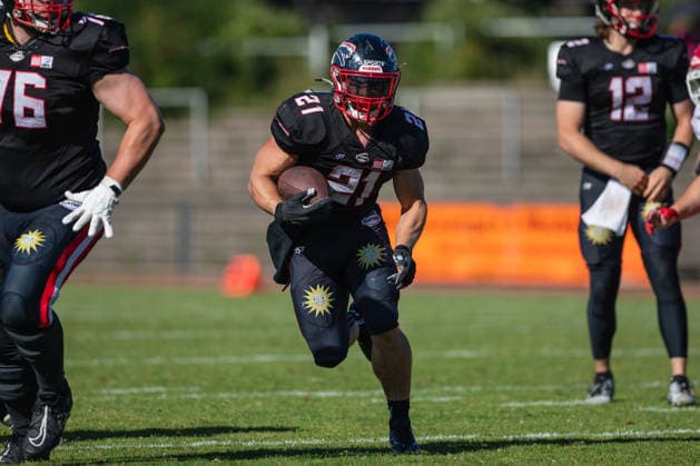Düsseldorf Panther vs Potsdam Royals Düsseldorf Panther vs Potsdam Royals im Panther Stadion in Düsseldorf (Deutschland, Nordrhein Westfalen). American Football, 09. Spieltag der Effect Energy GFL Saison 2026. Endstand: 00:49