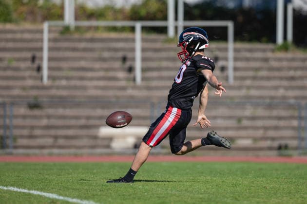 David Immel Düsseldorf Panther vs Potsdam Royals David Immel Kicker 40 Düsseldorf Panther vs Potsdam Royals im Panther Stadion in Düsseldorf (Deutschland, Nordrhein Westfalen). American Football, 09. Spieltag der Effect Energy GFL Saison 2026. Endstand: 00:49
