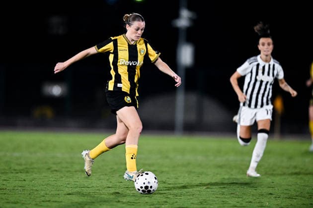 260808 Sofia Reidy of Hammarby during the Women s Champions League qualifying match between Juventus and Hammarby on August 8, 2026 in Turin. Photo: Daniele Buffa BILDBYRAN COP 18 XY0123 fotboll football soccer fotball uefa womens champions league juventus hammarby dam bbeng Copyright: DANIELExBUFFA BB260808BB652