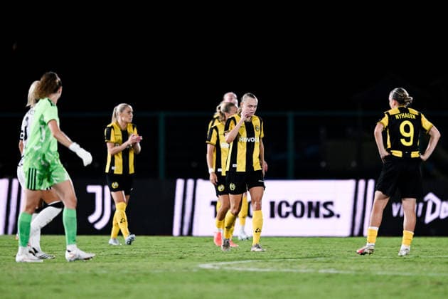 260808 Elin Sorum of Hammarby looks dejected during the Women s Champions League qualifying match between Juventus and Hammarby on August 8, 2026 in Turin. Photo: Daniele Buffa BILDBYRAN COP 18 XY0123 fotboll football soccer fotball uefa womens champions league juventus hammarby dam bbeng depp Copyright: DANIELExBUFFA BB260808BB654