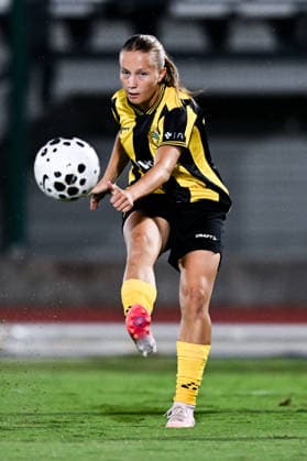 260808 Fanny Peterson of Hammarby during the Women s Champions League qualifying match between Juventus and Hammarby on August 8, 2026 in Turin. Photo: Daniele Buffa BILDBYRAN COP 18 XY0123 fotboll football soccer fotball uefa womens champions league juventus hammarby dam bbeng Copyright: DANIELExBUFFA BB260808BB659