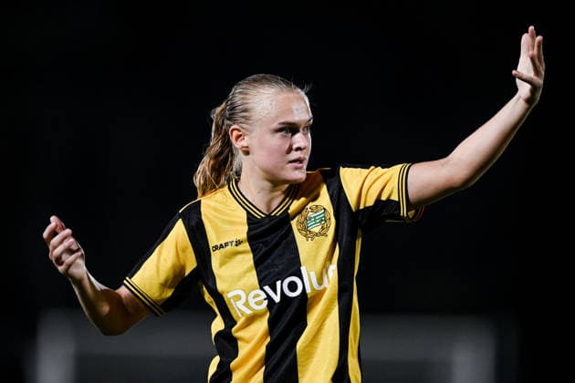 260808 Elin Sorum of Hammarby during the Women s Champions League qualifying match between Juventus and Hammarby on August 8, 2026 in Turin. Photo: Daniele Buffa BILDBYRAN COP 18 XY0123 fotboll football soccer fotball uefa womens champions league juventus hammarby dam bbeng Copyright: DANIELExBUFFA BB260808BB662