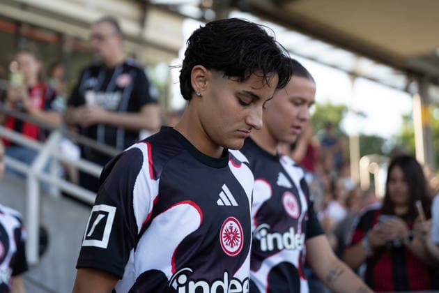 08.08.2026, xhfmx, Fussball UEFA WCLQ, Eintracht Frankfurt - Malmö FF Dilara AcÄ±kgöz (Eintracht Frankfurt, 29) beim rauslaufen zum Warm-Up (DFL DFB REGULATIONS PROHIBIT ANY USE OF PHOTOGRAPHS as IMAGE SEQUENCES and or QUASI-VIDEO) Frankfurt