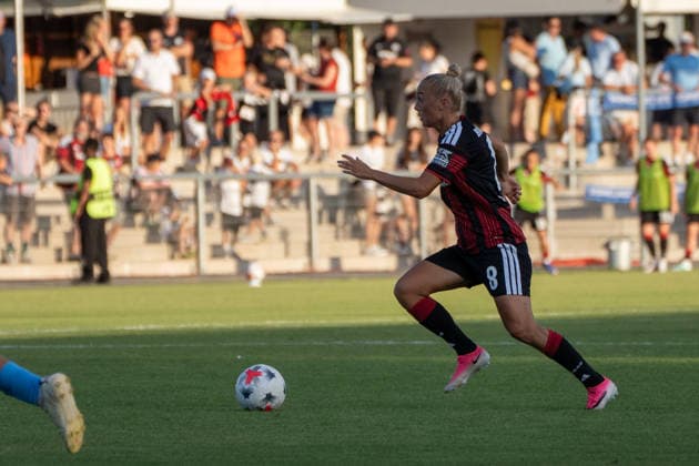 08.08.2026, xhfmx, Fussball UEFA WCLQ, Eintracht Frankfurt - Malmö FF Hanna Bennison (Eintracht Frankfurt, 8) (DFL DFB REGULATIONS PROHIBIT ANY USE OF PHOTOGRAPHS as IMAGE SEQUENCES and or QUASI-VIDEO) Frankfurt