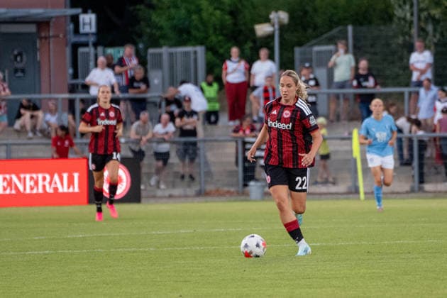 08.08.2026, xhfmx, Fussball UEFA WCLQ, Eintracht Frankfurt - Malmö FF Danique Tolhoek (Eintracht Frankfurt, 22) (DFL DFB REGULATIONS PROHIBIT ANY USE OF PHOTOGRAPHS as IMAGE SEQUENCES and or QUASI-VIDEO) Frankfurt