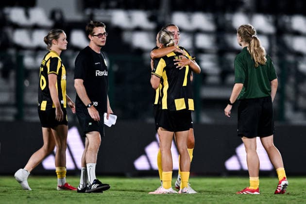 260808 Anna Walter of Hammarby looks dejected after the Women s Champions League qualifying match between Juventus and Hammarby on August 8, 2026 in Turin. Photo: Daniele Buffa BILDBYRAN COP 18 XY0123 fotboll football soccer fotball uefa womens champions league juventus hammarby dam bbeng depp Copyright: DANIELExBUFFA BB260808BB691