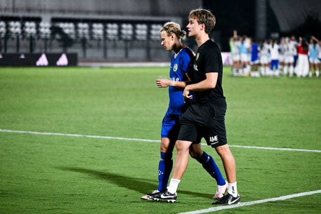 260808 Goalkeeper Cajsa Andersson of Hammarby looks dejected after the Women s Champions League qualifying match between Juventus and Hammarby on August 8, 2026 in Turin. Photo: Daniele Buffa BILDBYRAN COP 18 XY0123 fotboll football soccer fotball uefa womens champions league juventus hammarby dam bbeng depp Copyright: DANIELExBUFFA BB260808BB692