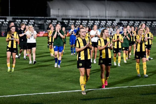 260808 Players of Hammarby looks dejected after the Women s Champions League qualifying match between Juventus and Hammarby on August 8, 2026 in Turin. Photo: Daniele Buffa BILDBYRAN COP 18 XY0123 fotboll football soccer fotball uefa womens champions league juventus hammarby dam bbeng depp Copyright: DANIELExBUFFA BB260808BB693